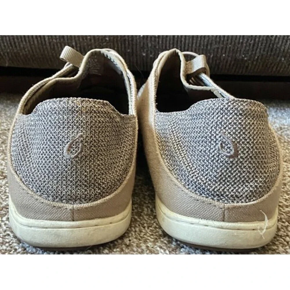 Men's OluKai Nohea Moku Tan Slip On Mesh Sneakers Sz 9